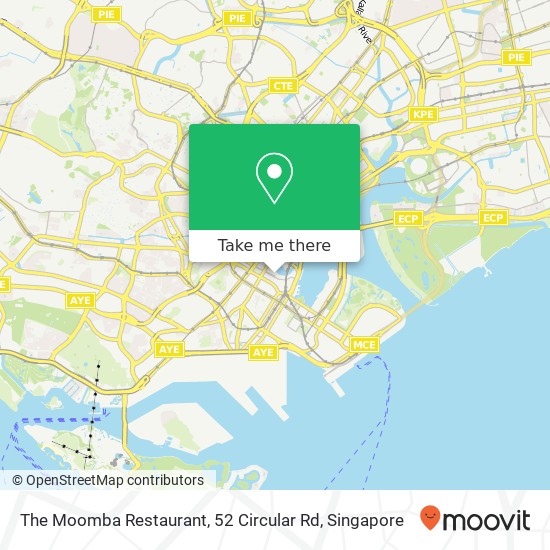 The Moomba Restaurant, 52 Circular Rd地图