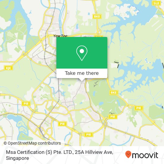 Msa Certification (S) Pte. LTD., 25A Hillview Ave地图