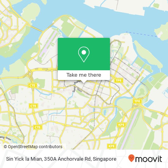 Sin Yick la Mian, 350A Anchorvale Rd地图