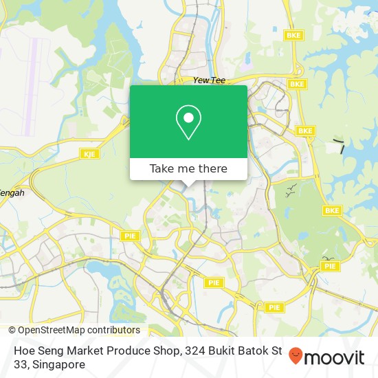 Hoe Seng Market Produce Shop, 324 Bukit Batok St 33地图