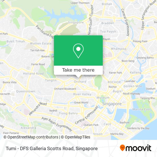 Tumi - DFS Galleria Scotts Road map