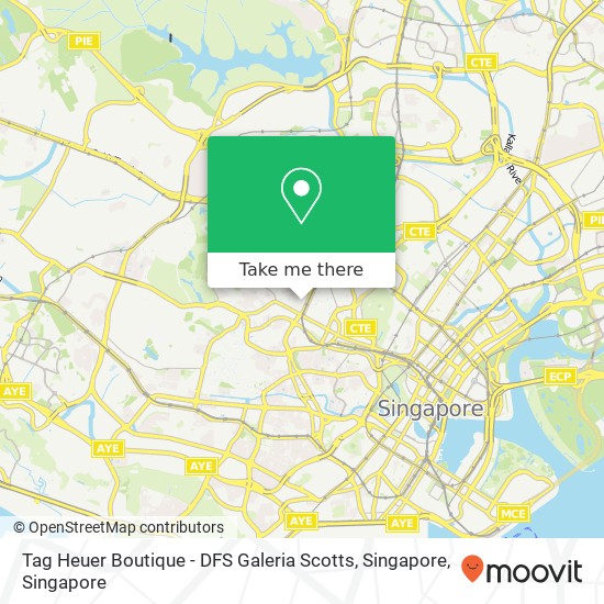 Tag Heuer Boutique - DFS Galeria Scotts, Singapore map