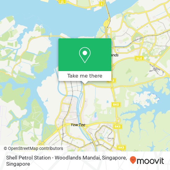 Shell Petrol Station - Woodlands Mandai, Singapore地图