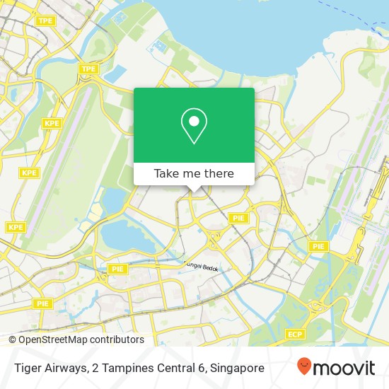 Tiger Airways, 2 Tampines Central 6 map