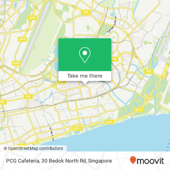 PCG Cafeteria, 30 Bedok North Rd map