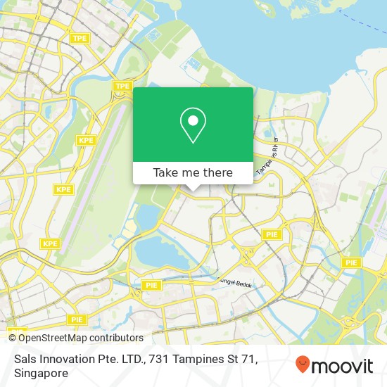 Sals Innovation Pte. LTD., 731 Tampines St 71地图