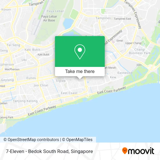 7-Eleven - Bedok South Road map