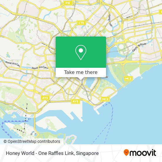 Honey World - One Raffles Link map