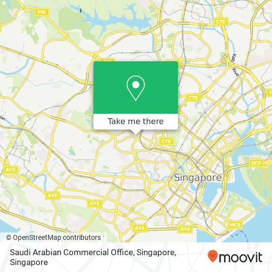 Saudi Arabian Commercial Office, Singapore map