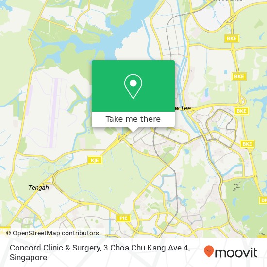 Concord Clinic & Surgery, 3 Choa Chu Kang Ave 4地图