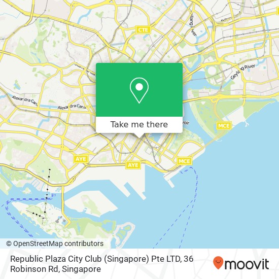 Republic Plaza City Club (Singapore) Pte LTD, 36 Robinson Rd map