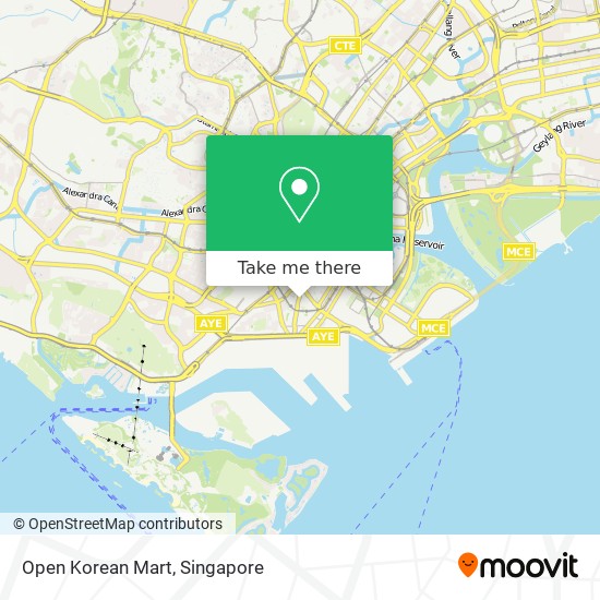 Open Korean Mart map