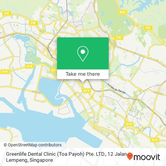 Greenlife Dental Clinic (Toa Payoh) Pte. LTD., 12 Jalan Lempeng map