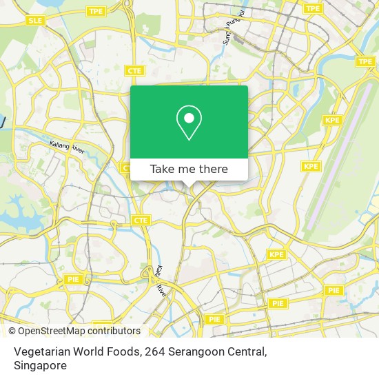 Vegetarian World Foods, 264 Serangoon Central地图