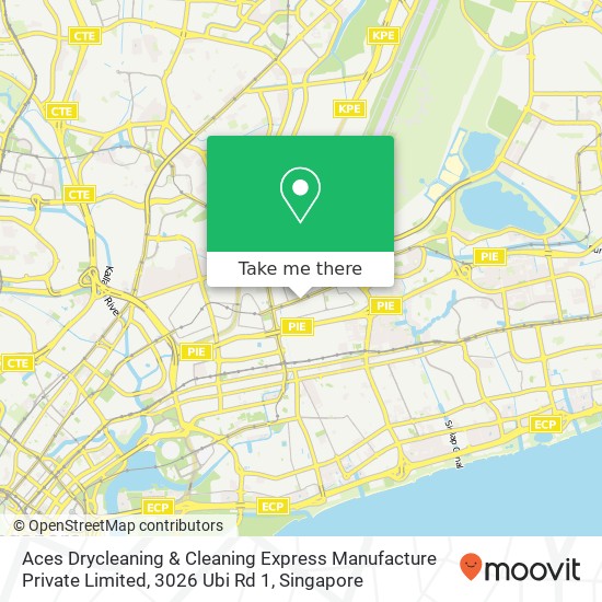 Aces Drycleaning & Cleaning Express Manufacture Private Limited, 3026 Ubi Rd 1地图