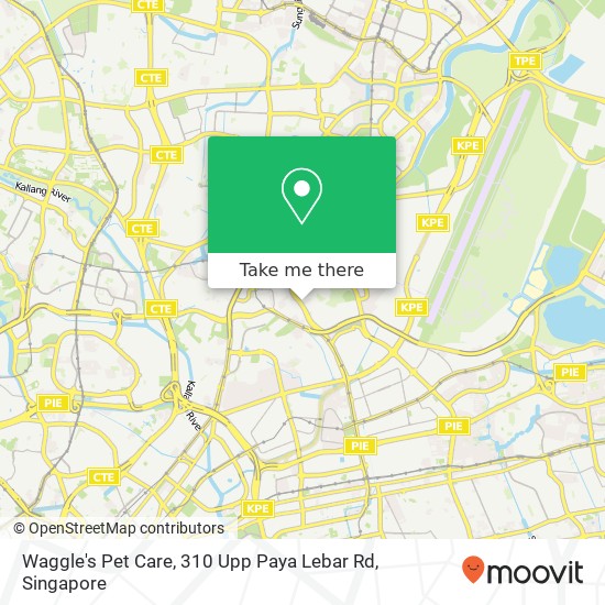 Waggle's Pet Care, 310 Upp Paya Lebar Rd地图