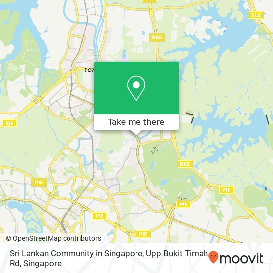 Sri Lankan Community in Singapore, Upp Bukit Timah Rd map