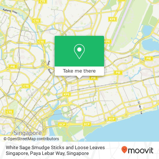 White Sage Smudge Sticks and Loose Leaves Singapore, Paya Lebar Way map