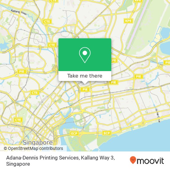 Adana-Dennis Printing Services, Kallang Way 3 map