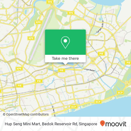 Hup Seng Mini Mart, Bedok Reservoir Rd地图