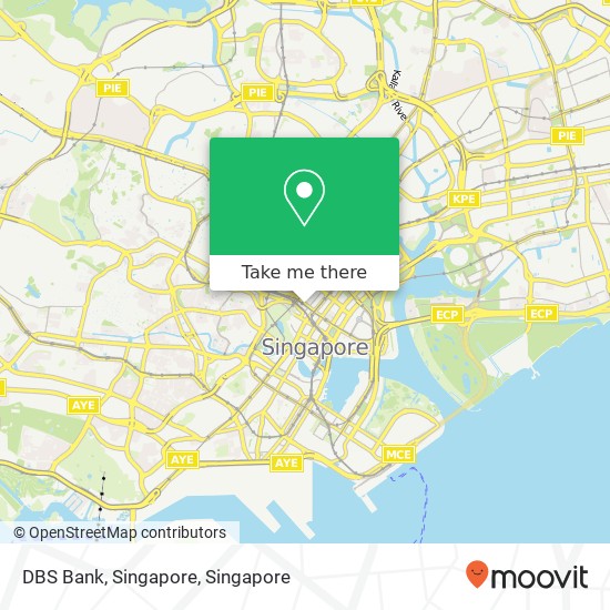 DBS Bank, Singapore map