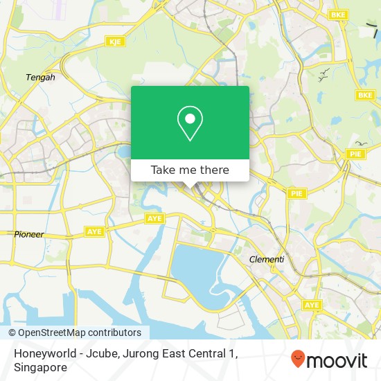 Honeyworld - Jcube, Jurong East Central 1 map