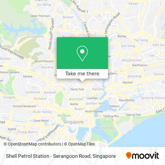 Shell Petrol Station - Serangoon Road map