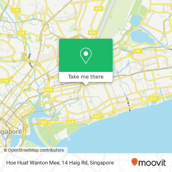 Hoe Huat Wanton Mee, 14 Haig Rd地图