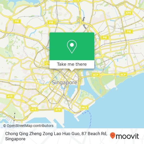 Chong Qing Zheng Zong Lao Huo Guo, 87 Beach Rd map