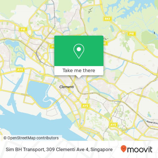 Sim BH Transport, 309 Clementi Ave 4地图