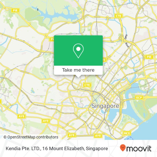 Kendia Pte. LTD., 16 Mount Elizabeth地图