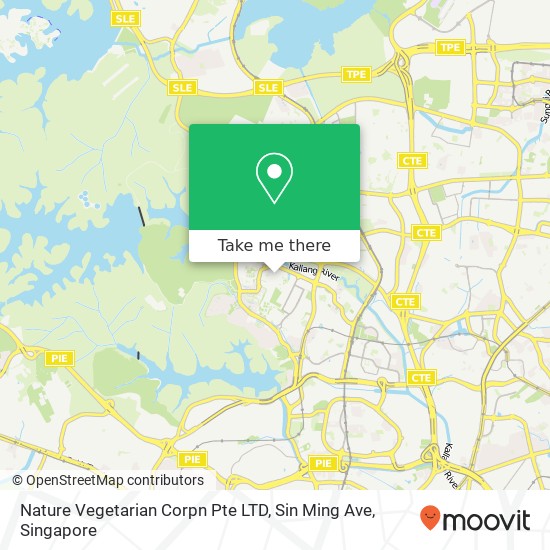 Nature Vegetarian Corpn Pte LTD, Sin Ming Ave map