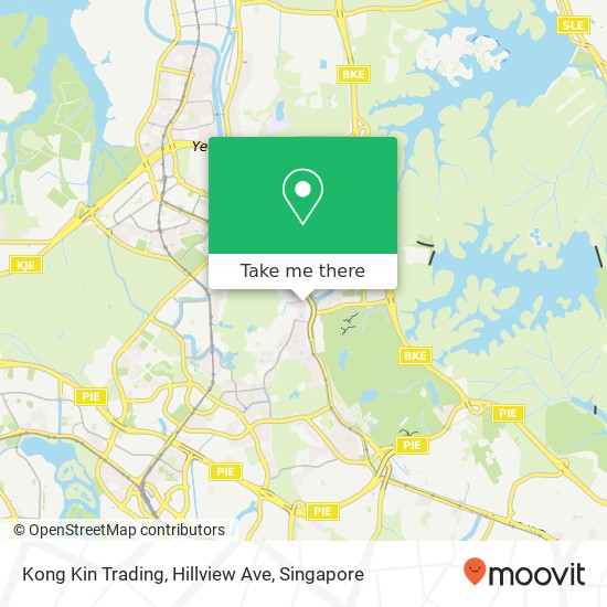 Kong Kin Trading, Hillview Ave map
