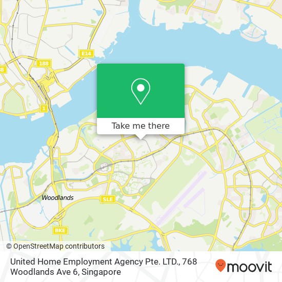 United Home Employment Agency Pte. LTD., 768 Woodlands Ave 6地图