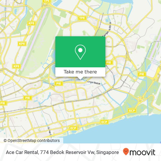 Ace Car Rental, 774 Bedok Reservoir Vw map