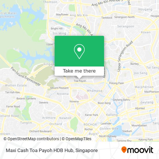 Maxi Cash Toa Payoh HDB Hub map