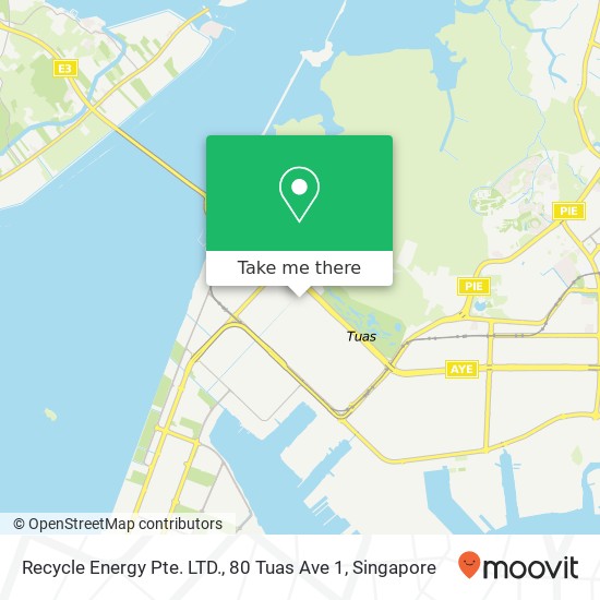 Recycle Energy Pte. LTD., 80 Tuas Ave 1 map