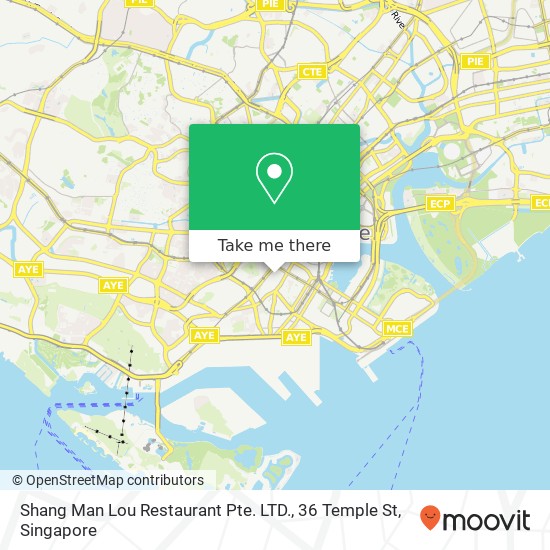 Shang Man Lou Restaurant Pte. LTD., 36 Temple St map
