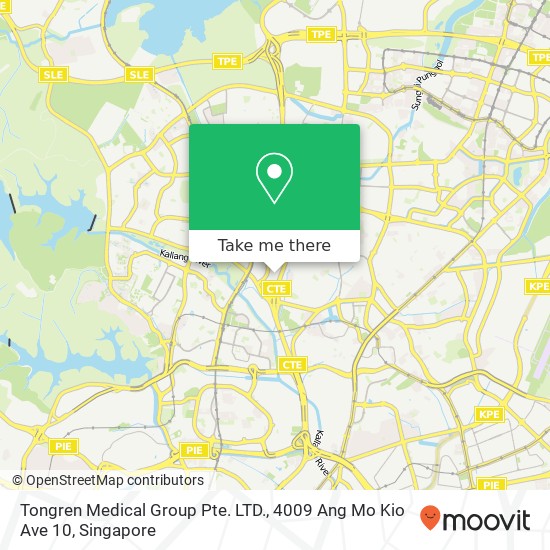 Tongren Medical Group Pte. LTD., 4009 Ang Mo Kio Ave 10 map