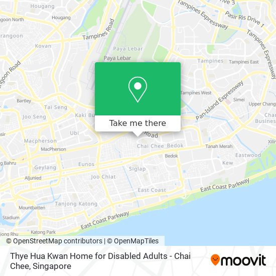 Thye Hua Kwan Home for Disabled Adults - Chai Chee map