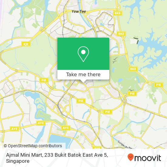 Ajmal Mini Mart, 233 Bukit Batok East Ave 5 map