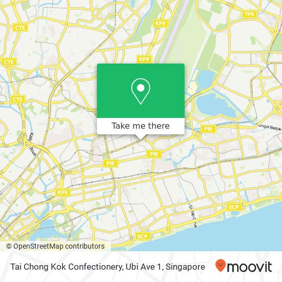 Tai Chong Kok Confectionery, Ubi Ave 1 map