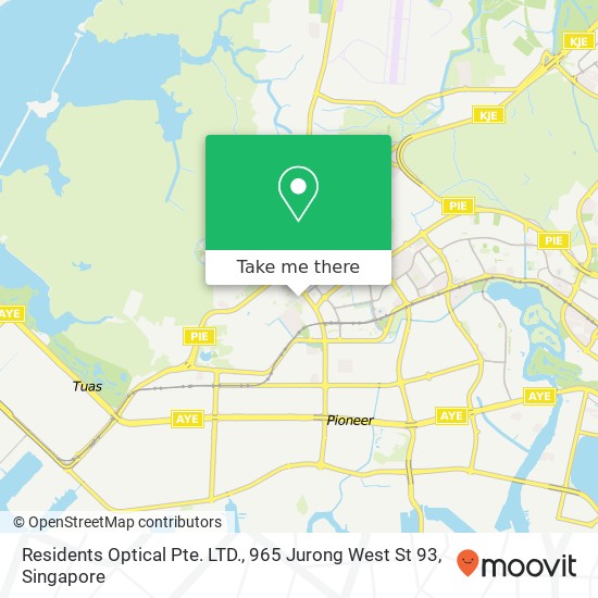 Residents Optical Pte. LTD., 965 Jurong West St 93 map