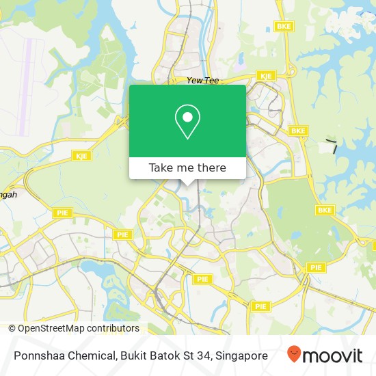 Ponnshaa Chemical, Bukit Batok St 34 map