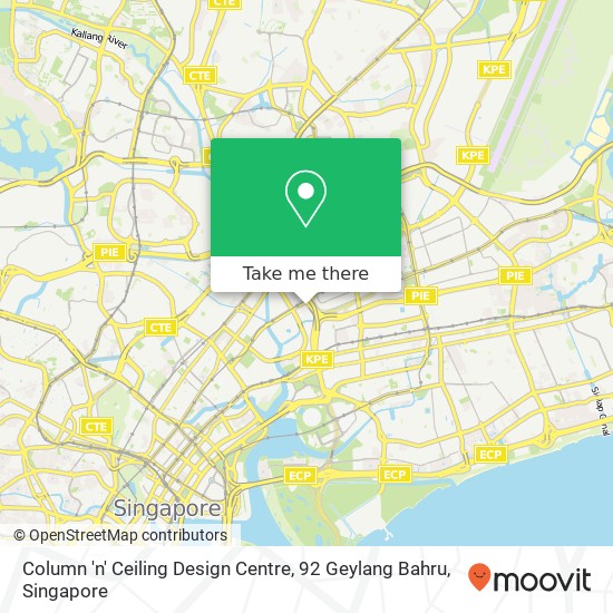 Column 'n' Ceiling Design Centre, 92 Geylang Bahru地图