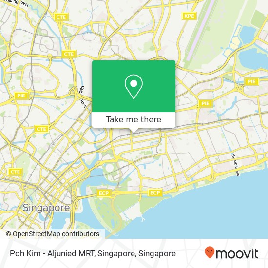 Poh Kim - Aljunied MRT, Singapore map