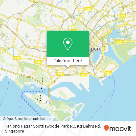 Tanjong Pagar Spottiswoode Park RC, Kg Bahru Rd map