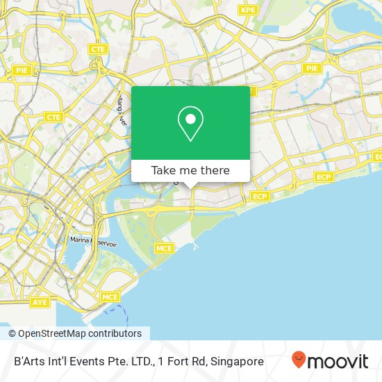 B'Arts Int'l Events Pte. LTD., 1 Fort Rd map