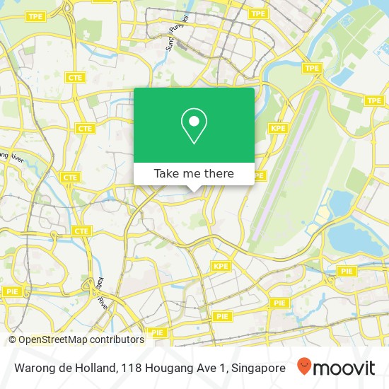 Warong de Holland, 118 Hougang Ave 1地图
