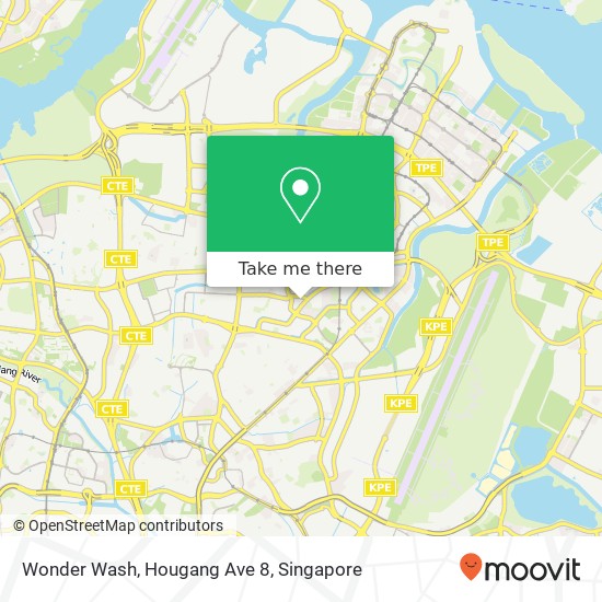 Wonder Wash, Hougang Ave 8 map